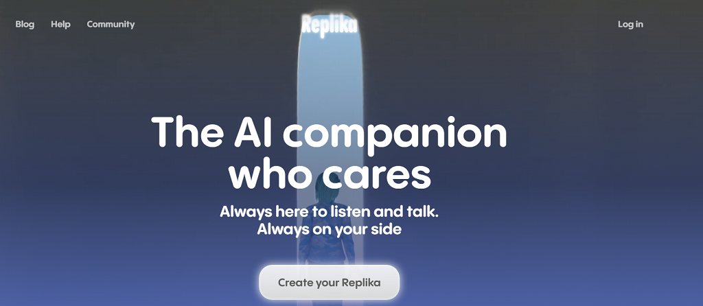 replika website main page